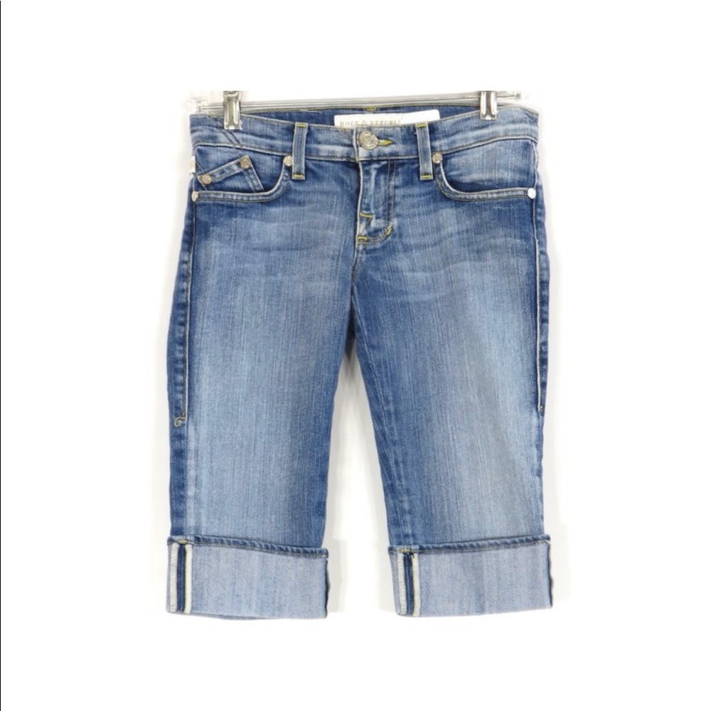 Rock & Republic Women Jeans Capri Cuffed Pants